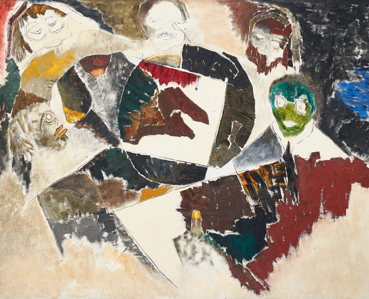 Bal-Chhabda--------------50_x65_---------Oil-on-canvas-----------1980---------Around-the-table